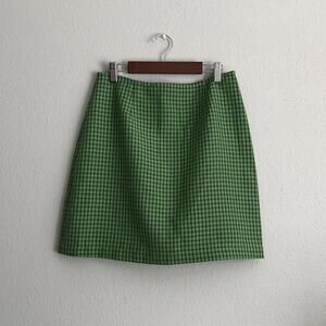 ✨SOLD✨ Vintage Green Plaid Skirt Womens Size 28 Preppy Academia